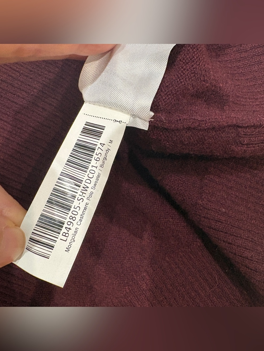 Quince Mongolian Cashmere Polo Sweater In Burgundy Size Medium - Picture 7 of 11